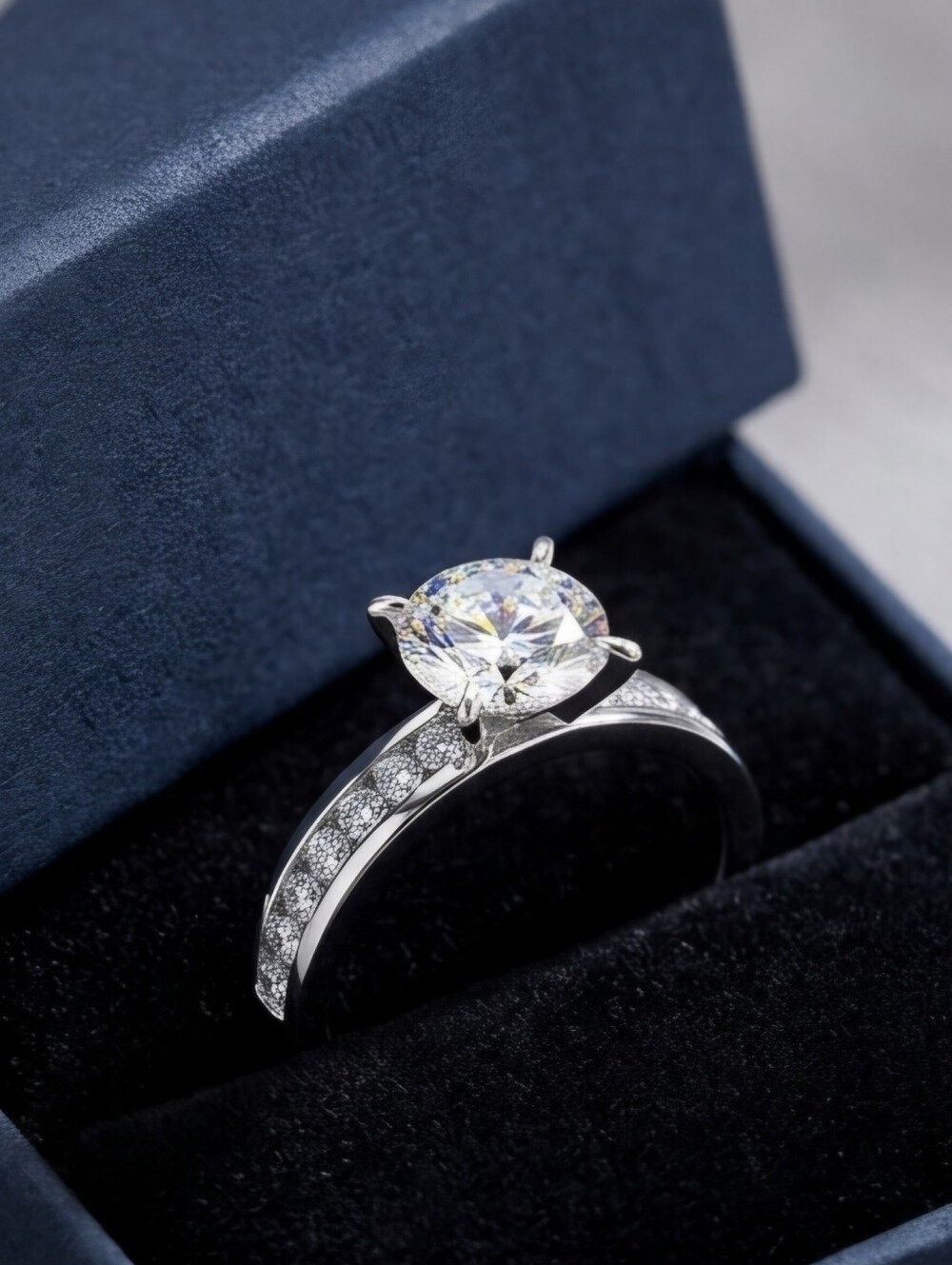 1 CT Solitaire Eternity Engagement Ring